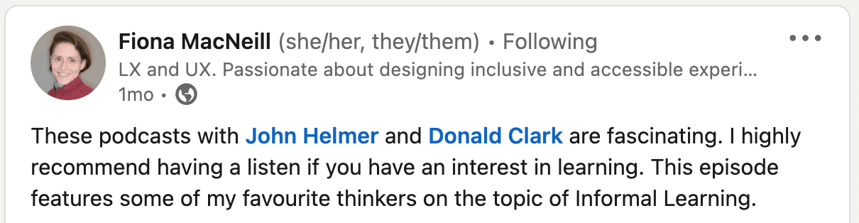 Podcast testimonial 19