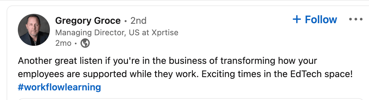 Podcast testimonial 21